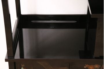 中古　輪島塗　和の趣溢れる上品な佇まいが魅力の飾り棚(茶棚、収納棚、違い棚)(R-048858)
