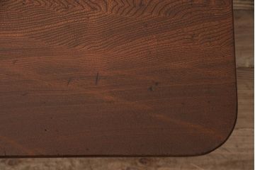 和製アンティーク　栓材　鮮明な木目が魅力!懐かしさ漂うシンプルなちゃぶ台(座卓、折り畳みテーブル、ローテーブル)(R-048864)