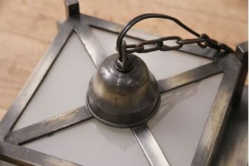 和製アンティーク　昭和初期　シャビーな質感がかっこいい!ノスタルジックな雰囲気が漂う天井照明(吊り下げ照明、ペンダントライト、電笠)(R-048869)