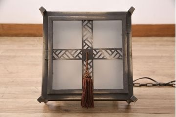 和製アンティーク　昭和初期　シャビーな質感がかっこいい!ノスタルジックな雰囲気が漂う天井照明(吊り下げ照明、ペンダントライト、電笠)(R-048869)