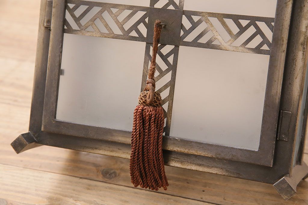 和製アンティーク　昭和初期　シャビーな質感がかっこいい!ノスタルジックな雰囲気が漂う天井照明(吊り下げ照明、ペンダントライト、電笠)(R-048869)