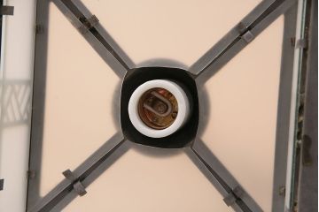 和製アンティーク　昭和初期　シャビーな質感がかっこいい!ノスタルジックな雰囲気が漂う天井照明(吊り下げ照明、ペンダントライト、電笠)(R-048869)