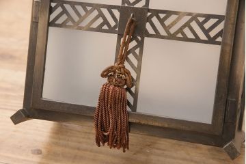 和製アンティーク　昭和初期　シャビーな質感がかっこいい!ノスタルジックな雰囲気が漂う天井照明(吊り下げ照明、ペンダントライト、電笠)(R-048870)