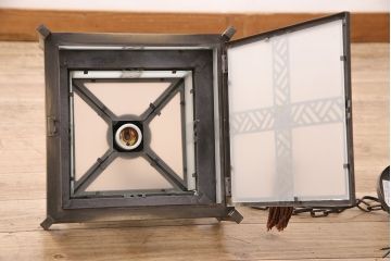 和製アンティーク　昭和初期　シャビーな質感がかっこいい!ノスタルジックな雰囲気が漂う天井照明(吊り下げ照明、ペンダントライト、電笠)(R-048870)