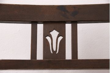 アンティーク家具　和製が珍しい!透かし彫りが魅力的な折りたたみチェア(折り畳みチェア、フォールディングチェア、椅子)(R-048876)