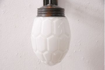 アンティーク照明　梅の花の意匠が愛らしい!亀甲文様の模様が浮き出るウォールランプ(壁掛け照明、壁付け照明)(R-048883)