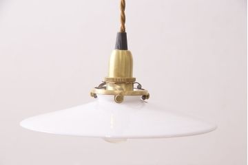 レトロ照明　シンプルで取り入れやすい!平笠シェードのペンダントライト2個セット(天井照明、吊り下げ照明、電笠)(R-048885)