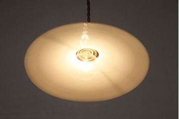 レトロ照明　シンプルで取り入れやすい!平笠シェードのペンダントライト2個セット(天井照明、吊り下げ照明、電笠)(R-048885)