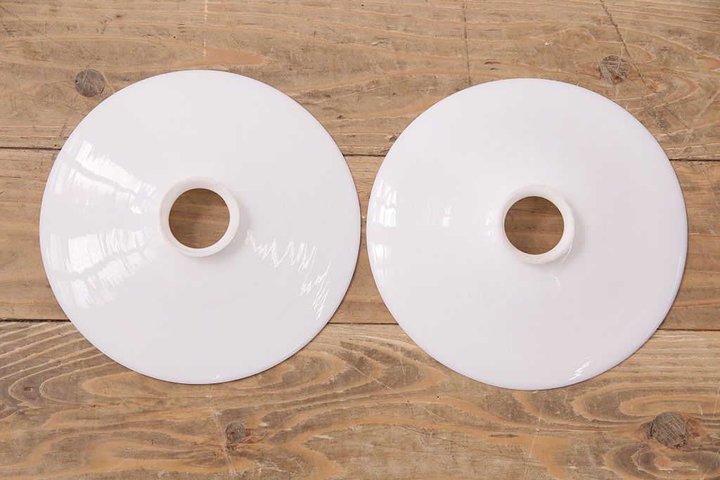 レトロ照明　シンプルで取り入れやすい!平笠シェードのペンダントライト2個セット(天井照明、吊り下げ照明、電笠)(R-048885)