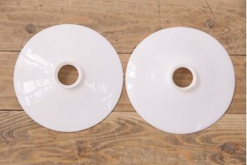 レトロ照明　シンプルで取り入れやすい!平笠シェードのペンダントライト2個セット(天井照明、吊り下げ照明、電笠)(R-048885)