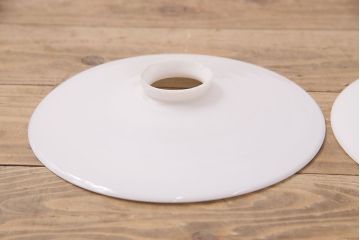 レトロ照明　シンプルで取り入れやすい!平笠シェードのペンダントライト2個セット(天井照明、吊り下げ照明、電笠)(R-048885)