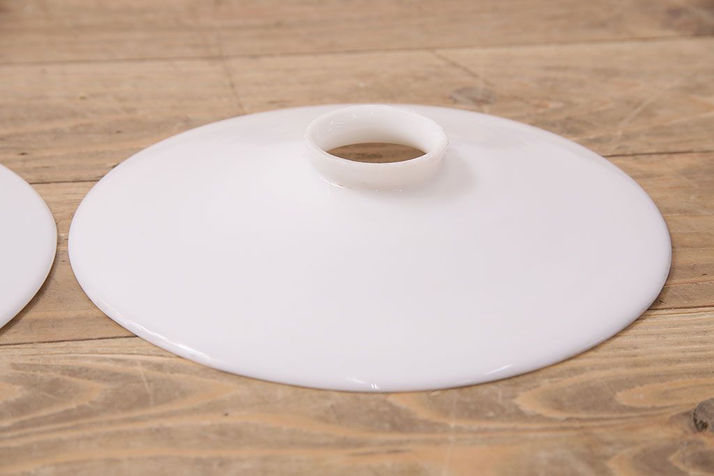 レトロ照明　シンプルで取り入れやすい!平笠シェードのペンダントライト2個セット(天井照明、吊り下げ照明、電笠)(R-048885)