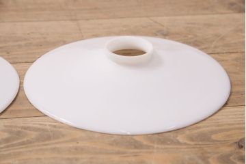 レトロ照明　シンプルで取り入れやすい!平笠シェードのペンダントライト2個セット(天井照明、吊り下げ照明、電笠)(R-048885)