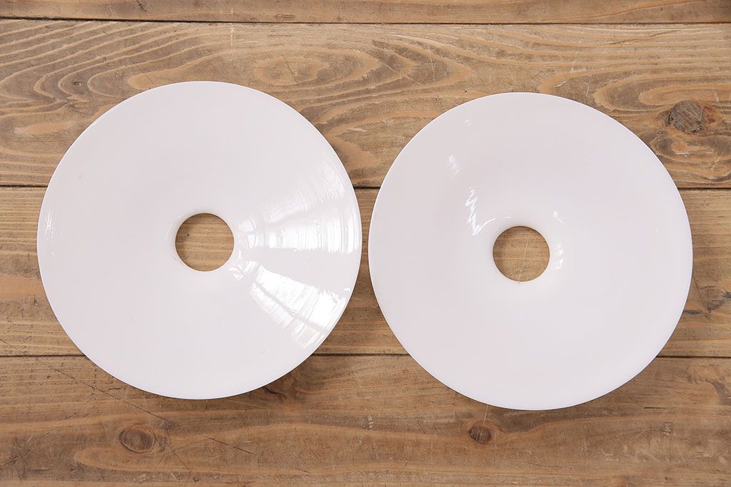 レトロ照明　シンプルで取り入れやすい!平笠シェードのペンダントライト2個セット(天井照明、吊り下げ照明、電笠)(R-048885)