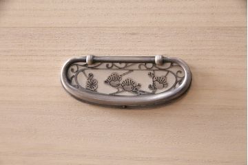中古　伝統工芸品　指物士・村山三男作　胴厚　衣類収納に活躍する加茂総桐箪笥(総桐たんす、小袖箪笥、整理タンス、引き出し7杯)(R-048888)
