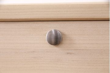 中古　伝統工芸品　指物士・村山三男作　胴厚　衣類収納に活躍する加茂総桐箪笥(総桐たんす、小袖箪笥、整理タンス、引き出し7杯)(R-048888)