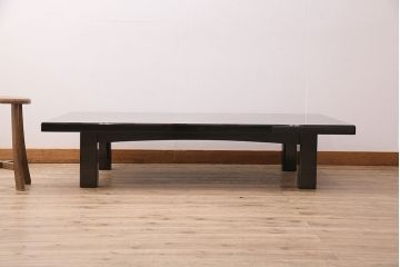 中古　伝統工芸　宗斎作　輪島塗　大輪の牡丹が優雅で気品溢れる座卓(ローテーブル)