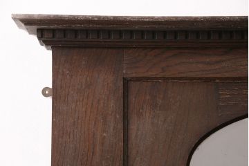 イギリスアンティーク　オーク材　鏡付きが嬉しい!重厚な雰囲気を醸しだす大振りサイズのマントルピース(装飾、飾り棚、暖炉、ディスプレイ)(R-048912)