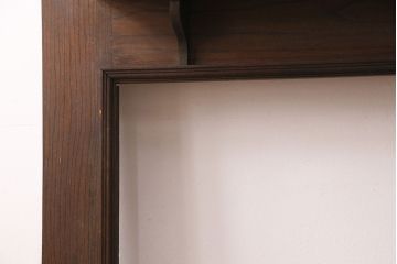 イギリスアンティーク　オーク材　鏡付きが嬉しい!重厚な雰囲気を醸しだす大振りサイズのマントルピース(装飾、飾り棚、暖炉、ディスプレイ)(R-048912)