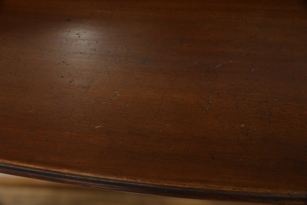 イギリスアンティーク　マホガニー材　鏡付き!褐色の木肌が美しい大振りサイズのマントルピース　(R-048913)