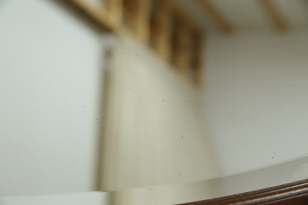 イギリスアンティーク　マホガニー材　鏡付き!褐色の木肌が美しい大振りサイズのマントルピース　(R-048913)