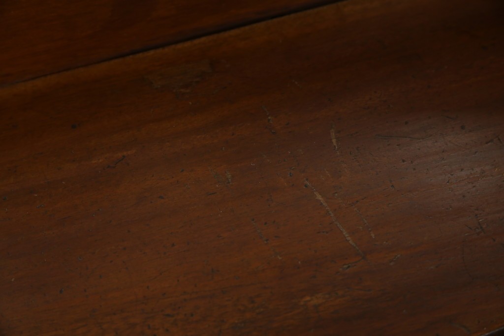 イギリスアンティーク　マホガニー材　鏡付き!褐色の木肌が美しい大振りサイズのマントルピース　(R-048913)