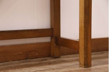 和製アンティーク　天板ヒノキ材　整理しながら作業もはかどる!レトロな作業台(コンソールテーブル、テーブル)(R-048915)