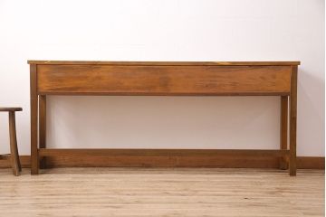 和製アンティーク　天板ヒノキ材　木の優しいぬくもりを感じる作業台(コンソールテーブル、テーブル)(R-048916)