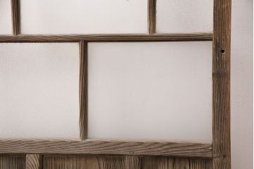 和製アンティーク　ダイヤガラス・クリアガラス・すりガラス　3種類のガラスが醸し出すレトロな雰囲気が魅力のガラス戸1枚(引き戸、建具)(R-048919)