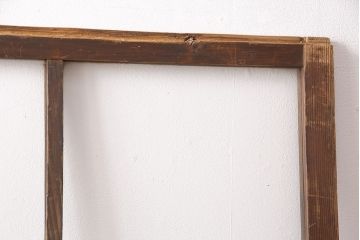 和製アンティーク　ダイヤガラス・クリアガラス・すりガラス　3種類のガラスが醸し出すレトロな雰囲気が魅力のガラス戸1枚(引き戸、建具)(R-048919)