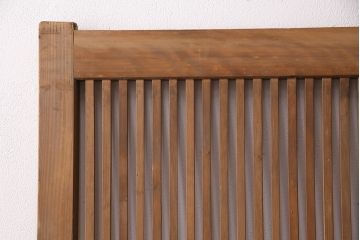 和製アンティーク　腰板ケヤキ材　桟のデザインがお洒落な格子戸1枚(引き戸、建具)(R-048921)