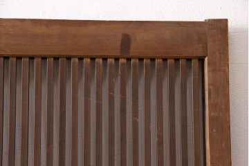 和製アンティーク　和モダンの空間づくりにおすすめ!落ち着いた色合いが魅力の格子戸1枚(引き戸、建具)(R-048922)