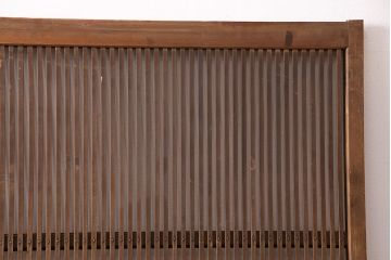 和製アンティーク　和モダンの空間づくりにおすすめ!落ち着いた色合いが魅力の格子戸1枚(引き戸、建具)(R-048922)