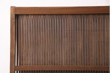 和製アンティーク　和モダンの空間づくりにおすすめ!落ち着いた色合いが魅力の格子戸1枚(引き戸、建具)(R-048922)