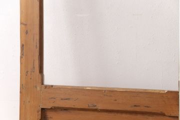 アンティーク建具　パイン材　素朴で温かみのある木の風合いが味わい深いフランスアンティークのドア(ガラス扉、建具)(R-048924)