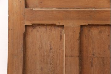 アンティーク建具　パイン材　素朴で温かみのある木の風合いが味わい深いフランスアンティークのドア(ガラス扉、建具)(R-048924)