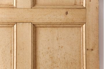 アンティーク建具　パイン材　カントリースタイルにおすすめ!木の風合いが味わい深いフランスアンティークのパネルドア(木製ドア、扉、建具)(R-048925)