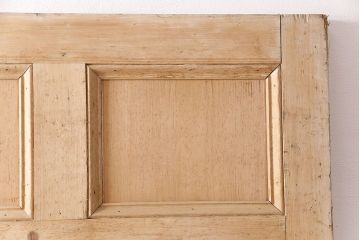 アンティーク建具　パイン材　カントリースタイルにおすすめ!木の風合いが味わい深いフランスアンティークのパネルドア(木製ドア、扉、建具)(R-048925)