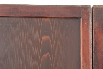 和製アンティーク　木の味わいが楽しめるシンプルなデザインの板戸2枚セット(引き戸、建具)(R-048926)