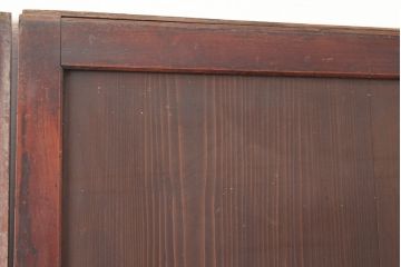 和製アンティーク　木の味わいが楽しめるシンプルなデザインの板戸2枚セット(引き戸、建具)(R-048926)