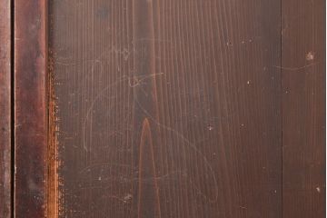 和製アンティーク　木の味わいが楽しめるシンプルなデザインの板戸2枚セット(引き戸、建具)(R-048926)