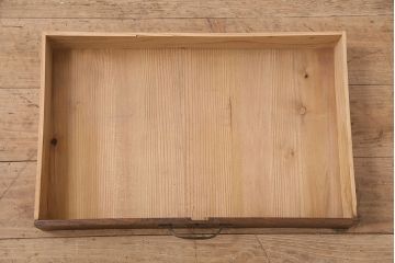 和製アンティーク　引き出し付きが嬉しい!素朴な風合いが味わい深い収納棚(本立て、ブックスタンド、小物収納)(R-048933)