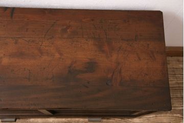 和製アンティーク　年月を経た木味が味わい深い、シンプルな戸棚(収納棚、キャビネット)(R-048934)