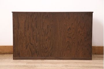 和製アンティーク　年月を経た木味が味わい深い、シンプルな戸棚(収納棚、キャビネット)(R-048934)