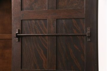 中古　松本民芸家具　D-型洋服タンス　引き出しが2杯付いたワードローブ(洋服タンス、衣装タンス)(定価約50万円)(R-048936)