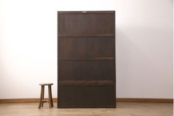 中古　松本民芸家具　D-型洋服タンス　引き出しが2杯付いたワードローブ(洋服タンス、衣装タンス)(定価約50万円)(R-048936)