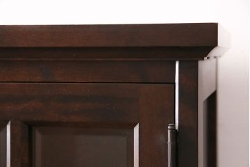 中古　北海道民芸家具　HM165K　高級感漂う上品な佇まいの食器棚(カップボード、キャビネット、サイドボード、サイドキャビネット)(定価約43万円)(R-048941)