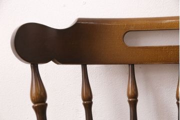 ヴィンテージ家具　飛騨産業　キツツキ　ぬくもり溢れる木肌が魅力的なウィンザーチェア(椅子、ダイニングチェア、ビンテージ、ウインザーチェア)(R-048947)