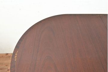 イギリスアンティーク　マホガニー材　象嵌細工入りの高級品!組み立て式ダイニングテーブル(オーバル型、4人掛け、6人掛け、作業台)(R-048955)