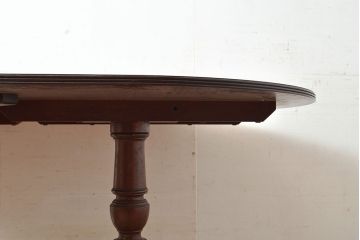 イギリスアンティーク　マホガニー材　象嵌細工入りの高級品!組み立て式ダイニングテーブル(オーバル型、4人掛け、6人掛け、作業台)(R-048955)